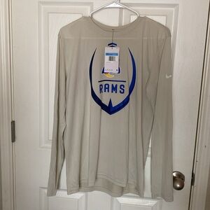 NWT Men's LA Rams Nike Dri-Fit Long Sleeve Tee